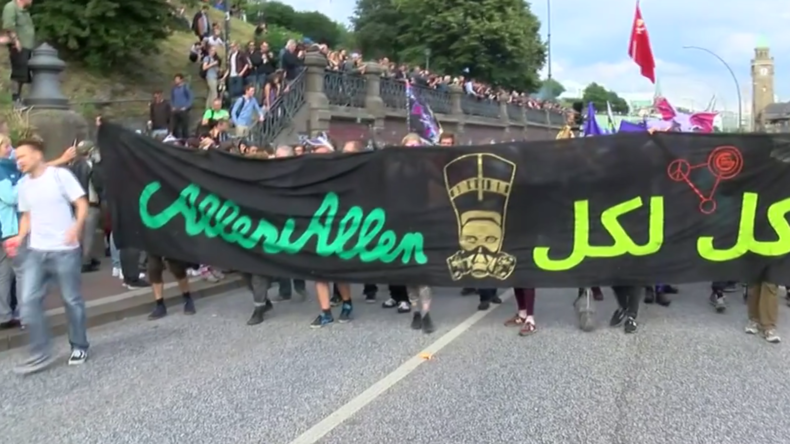 Les manifestants anti-G20 se réunissent à Hambourg 