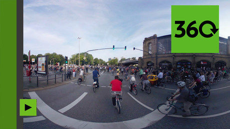 Manifestation des cyclistes en colère contre le G20 à 360 degrés