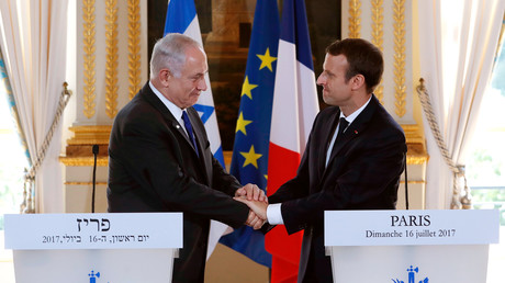 Benjamin Netanyahou et Emmanuel Macron le 16 juillet à l'Elysée
