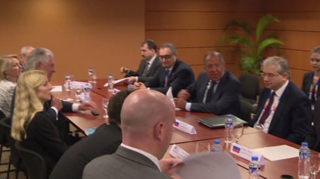 Rencontre entre le chef de la diplomatie russe Sergueï Lavrov et le secrétaire d’Etat Rex Tillerson