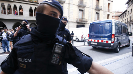 Un membre de la police autonome catalane le 18 août 2017 à Ripoll, photo ©PAU BARRENA / AFP