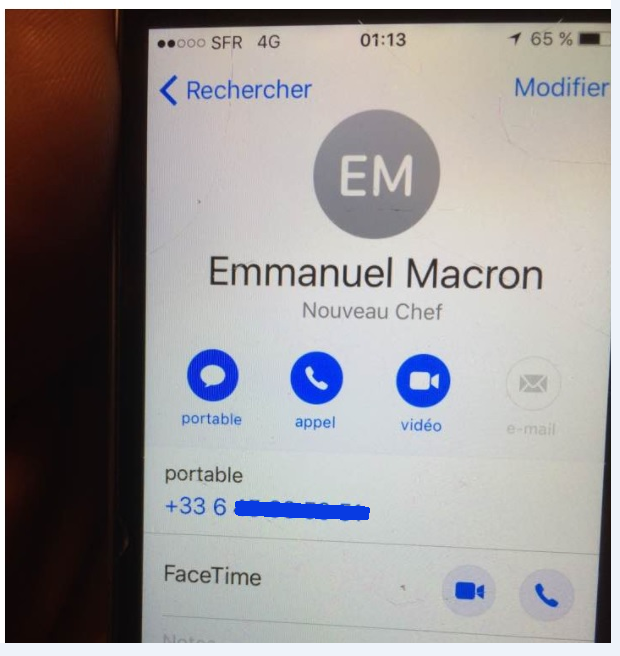 «Nouveau chef» : fuite du numéro personnel de Macron depuis le téléphone d'un journaliste
