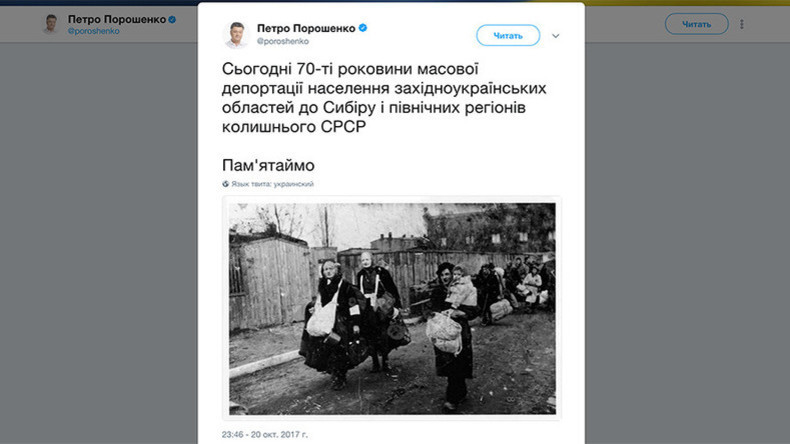 Le président ukrainien fait passer des juifs déportés pour des Ukrainiens envoyés en Sibérie