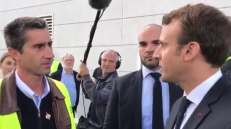 Emmanuel Macron et François Ruffin à l'usine Whirlpool