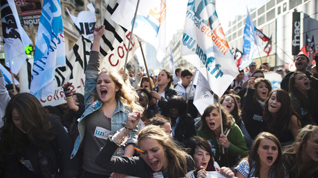 Manifestants de l'UNEF en 2010. 