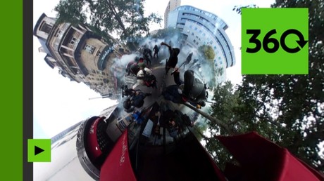 Manifestation de fonctionnaires à Paris à 360°