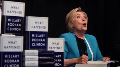 Hillary Clinton présentant son livre «What Happened ?» à New York