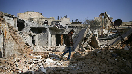 Des bâtiments ravagés par la guerre à Damas, en Syrie (image d'illustration).