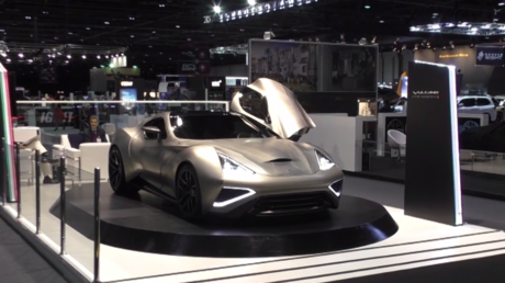 L'exemplaire unique de la supercar en titane Icona Vulcano Titanium exposé à Dubaï  