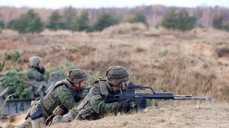 Des soldats de l'OTAN lors des exercices en octobre 2017 en Lituanie 