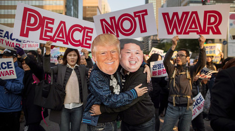 Des manifestanfs à Séoul (image d'illustration)
