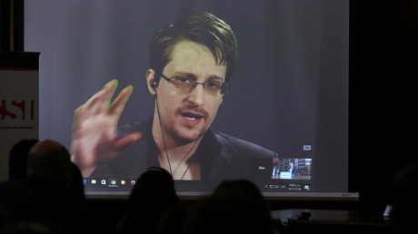 Le lanceur Edward Snowden en 2016, photo ©Marcos Brindicci/Reuters