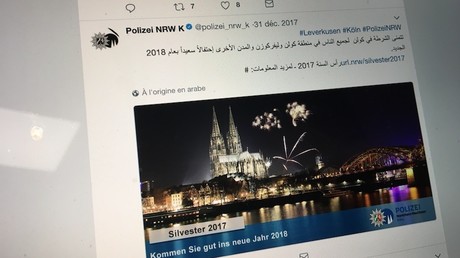 Cologne : la porte-parole de l'AfD dénonce un tweet en arabe de la police, qui porte plainte