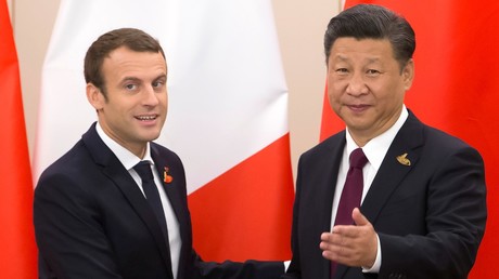 Les présidents Macron et Xi Jinping au G20 à Hambourg, le 8 juillet 2017