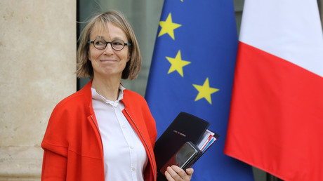 Françoise Nyssen au sortir de l'Elysée en janvier 2018