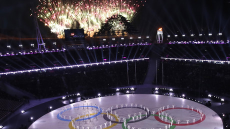 Feux d’artifice de la cérémonie de clôture des JO de Pyeongchang