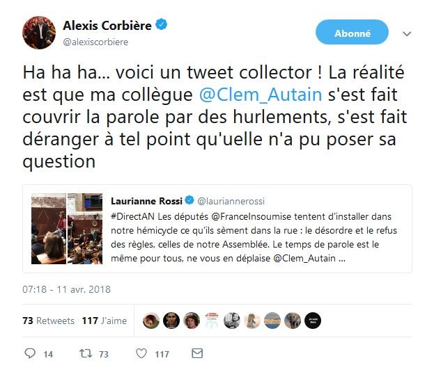 Agitation à l'Assemblée: différence de traitement entre une députée LFI et Gérard Collomb