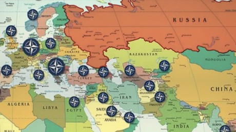 Carte situant des bases de l'OTAN, capture d'écran RT