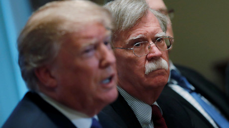 Donald Trump et son nouveau conseiller à la Sécurité nationale, John Bolton, le 9 avril 2018, photo ©Carlos Barria/Reuters