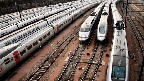 Des TGV stationnent gare de Lyon le 4 avril 2017. Image d'illustration