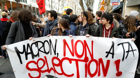 Paris : manifestation des lycéens contre Parcoursup