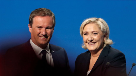 Marine Le Pen et Nicolas Dupont-Aignan ralliés durant la campagne présidentielle de 2017.