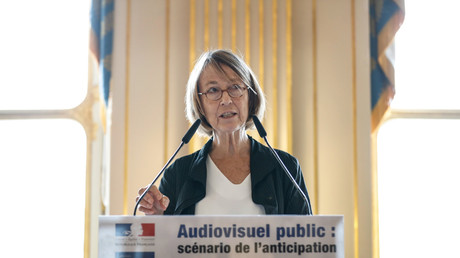 La ministre de la Culture Françoise Nyssen le 4 juin 2018 dans son ministère à Paris.