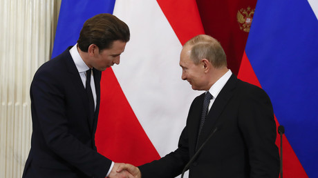 Rencontre entre Sebastian Kurz et Vladimir Poutine le 28 février à Moscou.