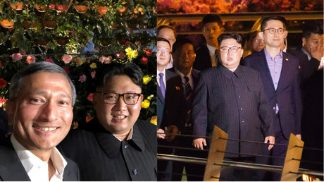 Sous haute escorte, Kim Jong-un s'offre une virée nocturne et un selfie à Singapour (IMAGES)