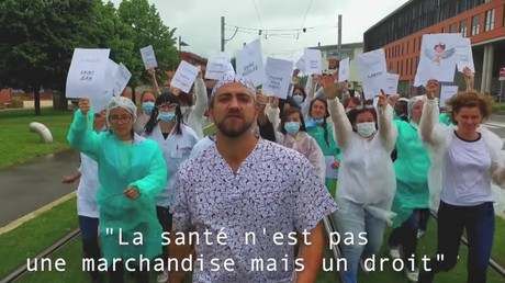 Capture d'écran du clip «Les soignant.e.s toulousain.e.s reprennent Orelsan pour lancer la mobilisation générale de la santé»