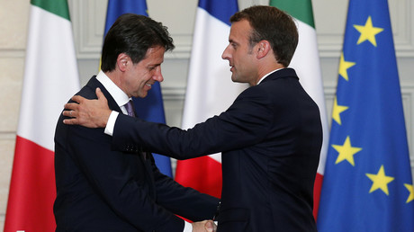 Emmanuel Macron et Giuseppe Conte le 15 juin