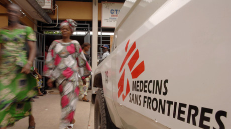 Médecins sans Frontières à Kinshasa en 2005. images d'illustration.