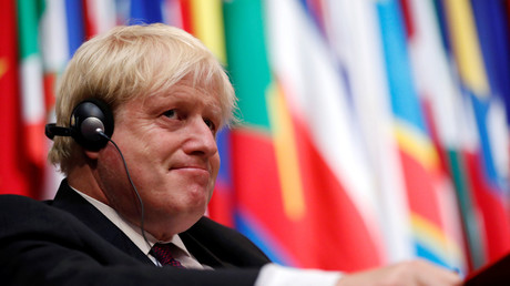 Boris Johnson, ici à l'OIAC le 26 juin,  a accusé sans preuve la Russie dans l'affaire Skripal, photo ©Yves Herman/Reuters