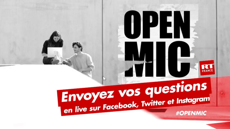 Open Mic : participez en direct à la nouvelle émission de RT France !