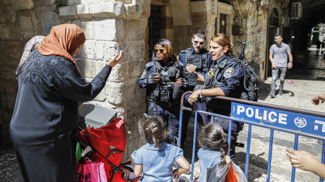 Fermeture de la Mosquée al-Aqsa à Jérusalem le 27 juillet 2018, photo ©Ahmad GHARABLI / AFP