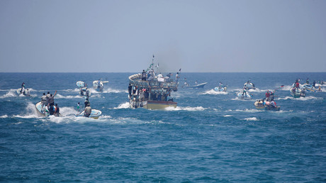 Une flotille de bateaux tentant de percer le blocus israélien sur Gaza, le 29 mai 2018 (image d'illustration).
