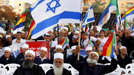 Des milliers d'Israéliens protestent à Tel-Aviv contre l'adoption d'une nouvelle loi controversée définissant Israël comme «l'Etat-nation du peuple juif», le 4 août 2018