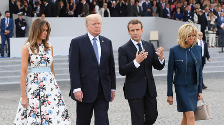 Donald Trump et son épouse Melania aux côté des Macron lors du défilé du 14 juillet 2017 à Paris/(Image d'illustration).