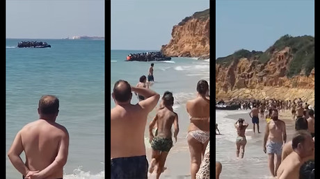 «Regarde, regarde !» : une cinquantaine de migrants débarquent sur une plage espagnole (VIDEO)