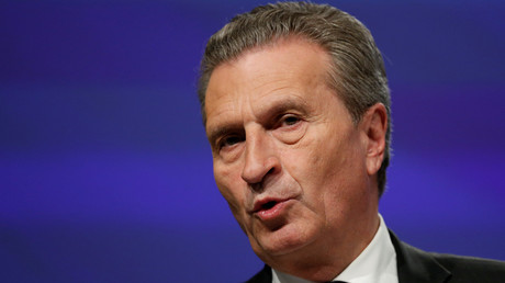 Le commissaire européen au Budget Günther Oettinger 