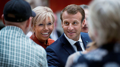 Emmanuel Macron et son épouse Brigitte au Danemark le 29 août 2018.