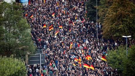 Manifestation à Chemnitz.