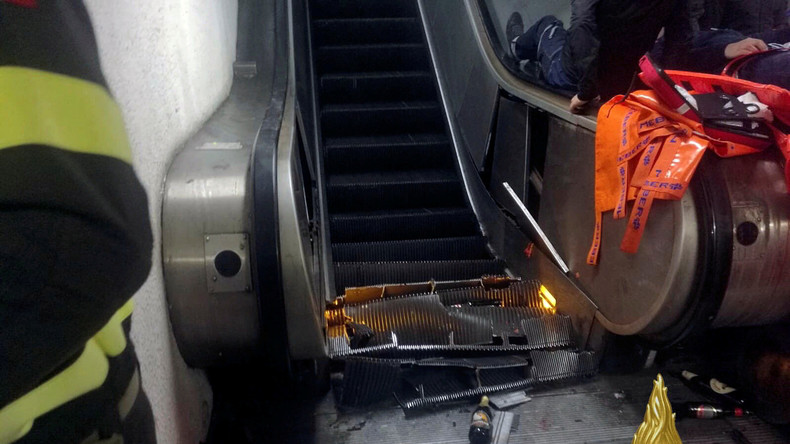 Rome : une vingtaine de blessés dans un terrible accident d'escalator dans le métro (VIDEO)