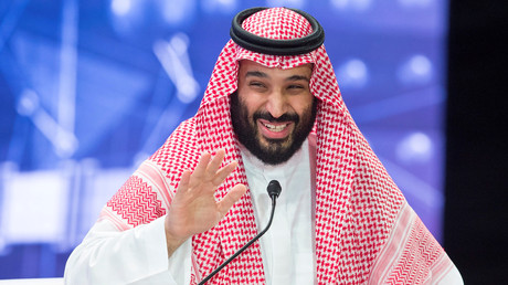 Le prince héritier saoudien Mohammed ben Salmane lors du forum international d'investissement à Riyad, le 24 octobre 2018.