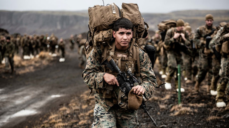 Des marines américains participent à l'exercice militaire Trident Juncture 2018 de l'OTAN en Islande le 19 octobre 2018 (image d'illustration). 