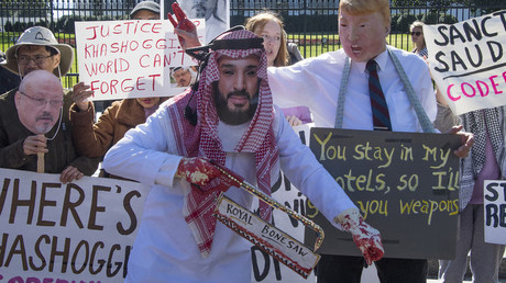 Manifestation devant la Maison Blanche à Washington, demandant «justice» pour le défunt journaliste saoudien Jamal Khashoggi, le 19 octobre (image d'illustration).