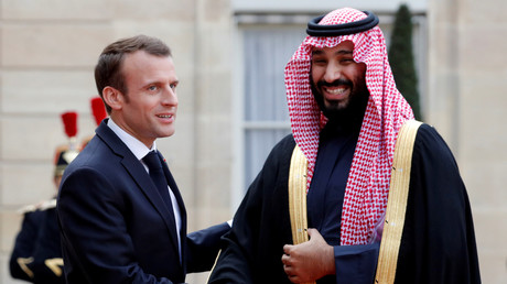Emmanuel Macron et Mohammed ben Salmane, ici en avril 2018.