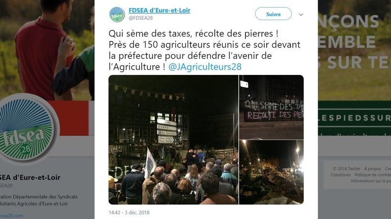 Mobilisation contre le gouvernement : les agriculteurs dans le sillage des Gilets jaunes