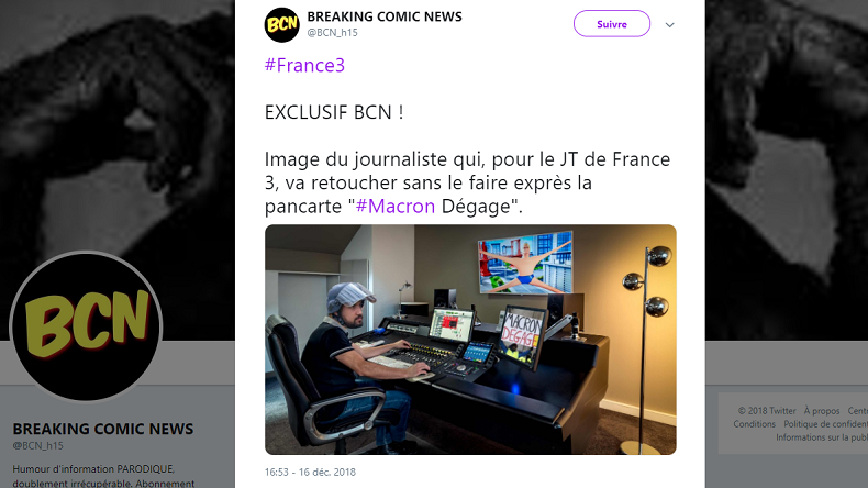 Après la retouche d'une pancarte anti-Macron par France 3, les internautes se lâchent
