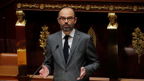 Le Premier ministre français Edouard Philippe lors du débat sur la motion de censure du gouvernement défendue par les députés de gauche à l'Assemblée nationale à Paris, le 13 décembre 2018.
